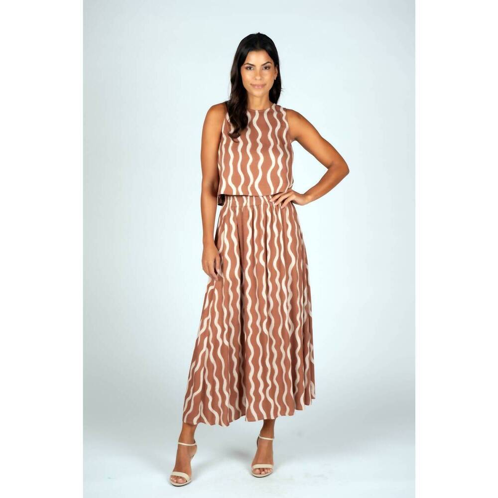 NEW SINCERELY OURS bronte midi skirt in brown